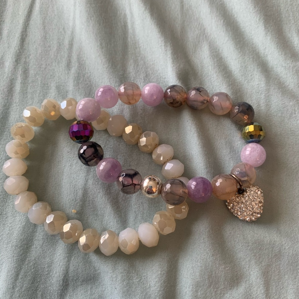 Pack of 2 beaded bracelet set